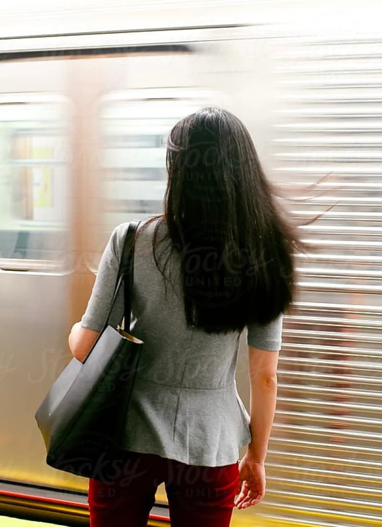 A SkyTrain arriving at the platform