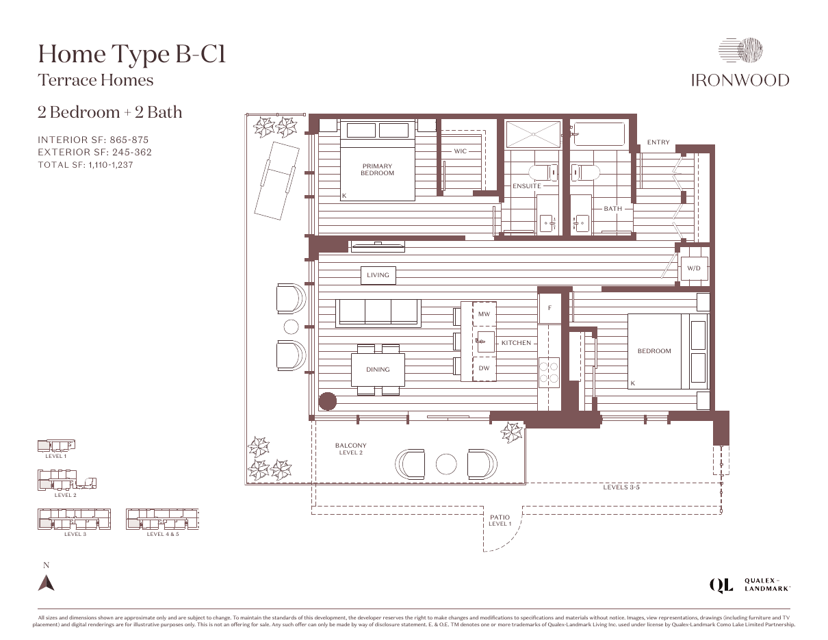 Floorplan drawing for home type B-C1